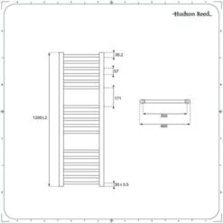 Hudson Reed Kent - Sèche-Serviettes Design Mixte Moderne Plat - Chromé - 120 Cm X 40 Cm -Atlantic Magasin 24481640 4