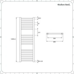 Hudson Reed Nox - Sèche-Serviettes Design Mixte Moderne Plat - Noir - 120 Cm X 40 Cm -Atlantic Magasin 24481646 4