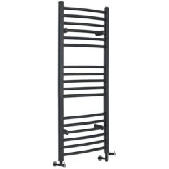 Hudson Reed Artle - Sèche-Serviettes Design Mixte Moderne Incurvé - Anthracite - 120 Cm X 49.8 Cm