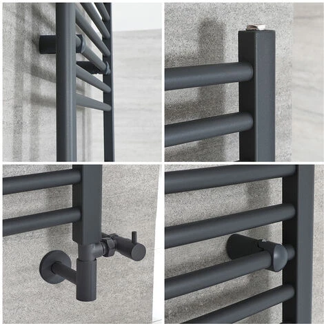 Hudson Reed Artle - Sèche-Serviettes Design Mixte Moderne Incurvé - Anthracite - 120 Cm X 49.8 Cm 3 Hudson Reed Artle - Sèche-Serviettes Design Mixte Moderne Incurvé - Anthracite - 120 Cm X 49.8 Cm – Image 3