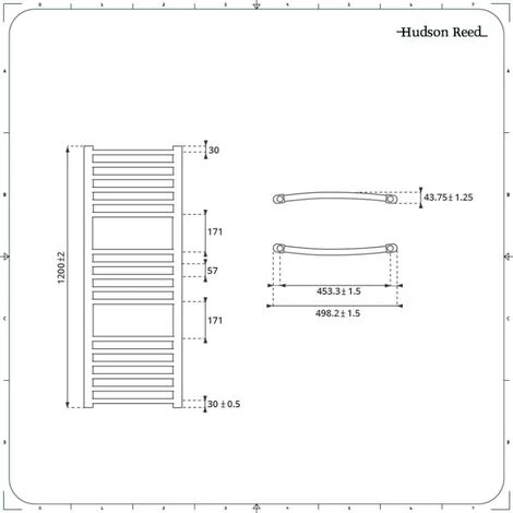 Hudson Reed Artle - Sèche-Serviettes Design Mixte Moderne Incurvé - Anthracite - 120 Cm X 49.8 Cm 4 Hudson Reed Artle - Sèche-Serviettes Design Mixte Moderne Incurvé - Anthracite - 120 Cm X 49.8 Cm – Image 4