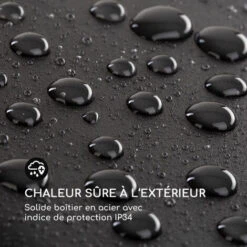 Blumfeldt Chauffage Electrique Suspendu à Infrarouge, Chauffage De Jardin 2000W, Chauffage Exterieur Terrasse En Fibre De Carbone à 3 Températures, IP34 Pour Veranda, Chauffage D'Appoint Econome -Atlantic Magasin 26293009 5