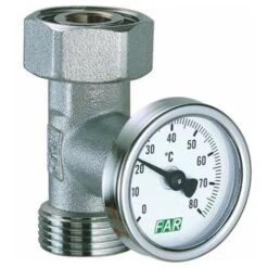 Porte-thermomètre Chromé Avec Thermomètre Bimétallique FAR 3433 3/4