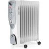Radiateur à Bain D'huile 2500 W, 11 Colonnes - Chauffage électrique Portable, Minuterie Intégrée, 3 Réglages De Chaleur, Thermostat - Pro Breeze