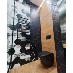 Sèche-serviette Mixte Noir De 835mm De Haut Et 500mm De Large - 169 Watt - ZIG835/500Z8N -Atlantic Magasin 27175056 5