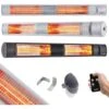 AREBOS Radiateur Infrarouge Extérieur Chauffage Radiant Terrasse Protection 3000W Avec Télécommande Intérieur Et Extérieur