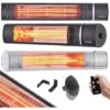 AREBOS Radiateur Infrarouge Chauffage Radiant Terrasse Incl Materiél De Montage 2000W Avec Télécommande