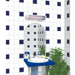 Chauffage Infrarouge Applimo Quartz 2 - Minuterie - 1200W - Blanc/Acier - 0018034MA