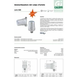 Caleffi 525040 ANTISHOCK Antibélier 1/2 Pouce M Corps En Laiton, Chromé 9 Caleffi 525040 ANTISHOCK Antibélier 1/2 Pouce M Corps En Laiton, Chromé -Atlantic Magasin 29965433 5