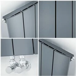 Radiateur Design Vertical Aluminium – Anthracite – 160 X 28cm – Aurora -Atlantic Magasin 3023886 3