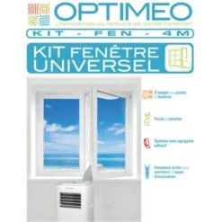 Kit Fenêtre Universel Longueur 4M Calfeutrage Porte Et Fenêtre Pour Climatiseur Mobile KIT-FEN-4M OPTIMEO (Marque Française) -Atlantic Magasin 30534448 3