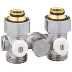 Vanne Double En H Monotube Droit Pour Radiateur Avec Eurocône Thermador