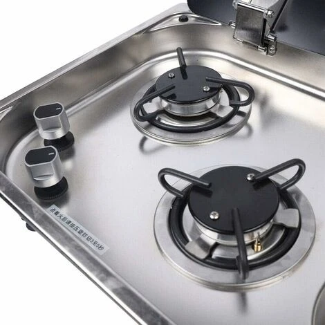 2X Brûleur Cuisinière à Gaz 2 Brûleurs Évier De Cuisinière à Gaz 30.5 14.4 5.9/4.7" GR-904RD Pour Voiture, Camion, Camping-Car Et Bateau 4 2X Brûleur Cuisinière à Gaz 2 Brûleurs Évier De Cuisinière à Gaz 30.5 14.4 5.9/4.7" GR-904RD Pour Voiture, Camion, Camping-Car Et Bateau – Image 4