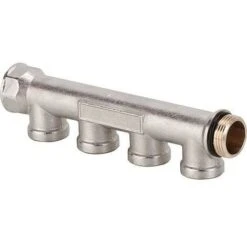 Distributeur Quadruple 1" X Filetage Femelle 1/2" NickelE