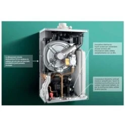 Chaudière Murale Mixte à Condensation Vaillant EcoTEC Intro VMW 24/28 AS Pour Installation Intérieure Blanc -Atlantic Magasin 33717338 4