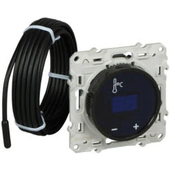 Schneider® Odace Thermostat Fil Pilote A Ecran Tactile Noir (S520509)