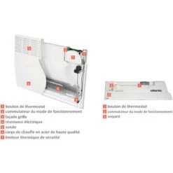 Radiateur électrique - Convecteur Mobil ATLANTIC F-119 1500W -Atlantic Magasin 36047885 3