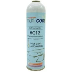 Canette Réfrigérant MULTICOOL 12a , Remplace Le R12, R134a Et 1234yf - 420 Grs , Avec Filetage 1/2 ACME