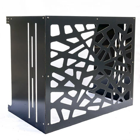 Cache Climatisation Extérieur En Aluminium Composite Gris 1 Cache Climatisation Extérieur En Aluminium Composite Gris