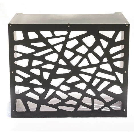 Cache Climatisation Extérieur En Aluminium Composite Gris 2 Cache Climatisation Extérieur En Aluminium Composite Gris – Image 2