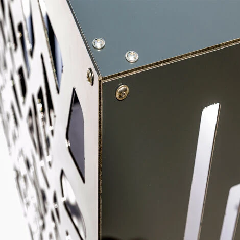 Cache Climatisation Extérieur En Aluminium Composite Gris 4 Cache Climatisation Extérieur En Aluminium Composite Gris – Image 4