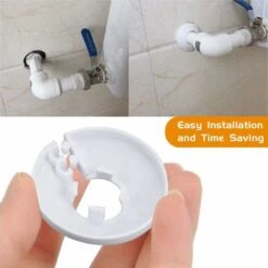 12 Pcs Cache Tuyau, Cache Tuyau Plomberie Collier Radiateur, Manchon Radiateur Pour Tuyau Rosace Ronde Blanche Diamètre De 15 Mm (Blanc),Convient Pour: Conduites D'eau, Conduites De Chauffage, Robinet -Atlantic Magasin 41441628 5