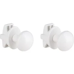 2 Patères Sphère Blanches Pour Radiateur Sèche Serviette Tubes Ronds
