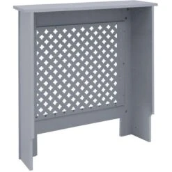 Cache-radiateur Couvercle Chauffage MDF Motif Nid D'abeille 78x19x82 Cm Gris -Atlantic Magasin 42489979 3