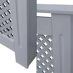 Cache-radiateur Couvercle Chauffage MDF Motif Nid D'abeille 78x19x82 Cm Gris -Atlantic Magasin 42489979 5