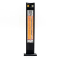 Chauffage Électrique Portable Infrarouge Fibre Carbone 2000W Intérieur Et Extérieur Kekai 17,2x7,4x102 Cm Télécommande Incluse