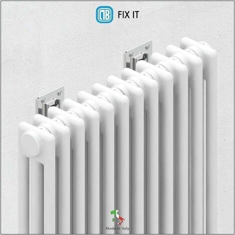 Paire De Fixations Pour Radiateur Tubulaire à Réglage Vertical - Idéal Pour Murs En Plaques De Plâtre Et Mur Standard - Pour 2 Colonnes 2 Paire De Fixations Pour Radiateur Tubulaire à Réglage Vertical - Idéal Pour Murs En Plaques De Plâtre Et Mur Standard - Pour 2 Colonnes – Image 2