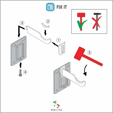 Paire De Fixations Pour Radiateur Tubulaire à Réglage Vertical - Idéal Pour Murs En Plaques De Plâtre Et Mur Standard - Pour 2 Colonnes 3 Paire De Fixations Pour Radiateur Tubulaire à Réglage Vertical - Idéal Pour Murs En Plaques De Plâtre Et Mur Standard - Pour 2 Colonnes – Image 3