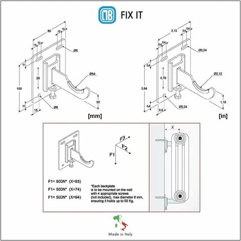 Paire De Fixations Pour Radiateur Tubulaire à Réglage Vertical - Idéal Pour Murs En Plaques De Plâtre Et Mur Standard - Pour 2 Colonnes 4 Paire De Fixations Pour Radiateur Tubulaire à Réglage Vertical - Idéal Pour Murs En Plaques De Plâtre Et Mur Standard - Pour 2 Colonnes – Image 4