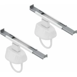 Paire De Crochets Pour Radiateur - Supports à Fixer Au Radiateur - S'adapte Aux Radiateurs Tubulaires Avec Des Collecteurs De 45 Mm à 60 Mm De Diamètre