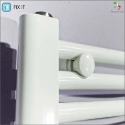 3 Supports En ABS Prêts à Installer Pour Radiateurs Sèche-serviettes - Diamètre Des Tuyaux De Ø16 à 30 Mm, Distance Entre Les Tuyaux De 20 à 30 Mm - Capacité 90 Kg - Blanc -Atlantic Magasin 42700139 3