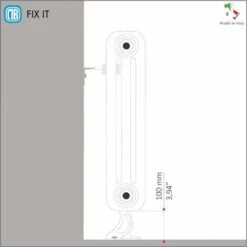 Pied Universel En Fonte Pour Radiateurs à Colonne Tubulaire - Capacité Maximale 200 Kg - Couleur Blanche - 1 Pièce. 8 Pied Universel En Fonte Pour Radiateurs à Colonne Tubulaire - Capacité Maximale 200 Kg - Couleur Blanche - 1 Pièce. -Atlantic Magasin 42700146 4