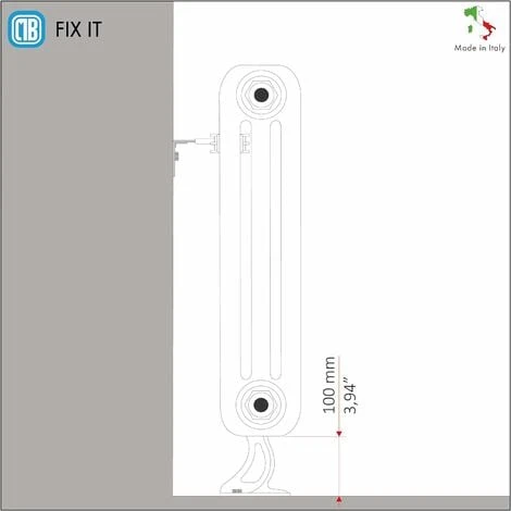 Pied Universel En Fonte Pour Radiateurs à Colonne Tubulaire - Capacité Maximale 200 Kg - Couleur Blanche - 1 Pièce. 4 Pied Universel En Fonte Pour Radiateurs à Colonne Tubulaire - Capacité Maximale 200 Kg - Couleur Blanche - 1 Pièce. – Image 4