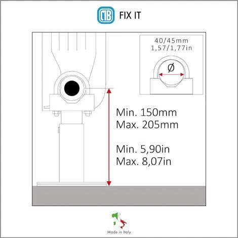Paire De Fixations Au Sol Pour Radiateur Aluminium - Pied Avec Système Anti-dégagement Pour Radiateur Aluminium - Capacité Maximale 200 Kg Par Fixation 3 Paire De Fixations Au Sol Pour Radiateur Aluminium - Pied Avec Système Anti-dégagement Pour Radiateur Aluminium - Capacité Maximale 200 Kg Par Fixation – Image 3