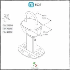 Paire De Fixations Au Sol Pour Radiateur Tubulaire - Pied Avec Système Anti-dégagement Pour Radiateur à Plusieurs Colonnes - Capacité Maximale 200 Kg Par Fixation 7 Paire De Fixations Au Sol Pour Radiateur Tubulaire - Pied Avec Système Anti-dégagement Pour Radiateur à Plusieurs Colonnes - Capacité Maximale 200 Kg Par Fixation -Atlantic Magasin 42700149 3