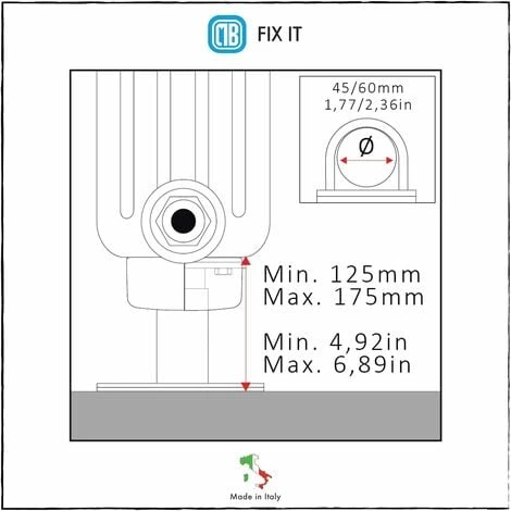 Paire De Fixations Au Sol Pour Radiateur Tubulaire - Pied Avec Système Anti-dégagement Pour Radiateur à Plusieurs Colonnes - Capacité Maximale 200 Kg Par Fixation 4 Paire De Fixations Au Sol Pour Radiateur Tubulaire - Pied Avec Système Anti-dégagement Pour Radiateur à Plusieurs Colonnes - Capacité Maximale 200 Kg Par Fixation – Image 4