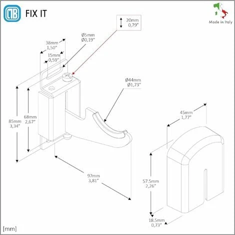 Trois Supports Muraux Pour Radiateurs En Aluminium, Avec Réglage Vertical/horizontal Et Sécurité - Couverture En ABS Blanc Et Isolateurs En Plastique - Capacité Maximale 50 Kg Par Fixation - 3 Pièces. 4 Trois Supports Muraux Pour Radiateurs En Aluminium, Avec Réglage Vertical/horizontal Et Sécurité - Couverture En ABS Blanc Et Isolateurs En Plastique - Capacité Maximale 50 Kg Par Fixation - 3 Pièces. – Image 4