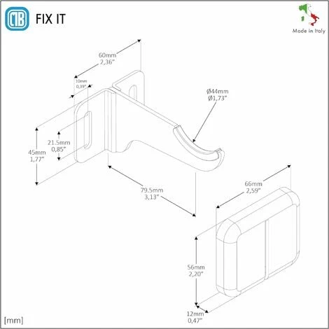 Paire De Supports Muraux Pour Radiateurs En Aluminium - Couverture ABS Blanc Et Isolateurs En Plastique - Capacité Maximale 50 Kg Par Fixation - 2 Pièces. 3 Paire De Supports Muraux Pour Radiateurs En Aluminium - Couverture ABS Blanc Et Isolateurs En Plastique - Capacité Maximale 50 Kg Par Fixation - 2 Pièces. – Image 3