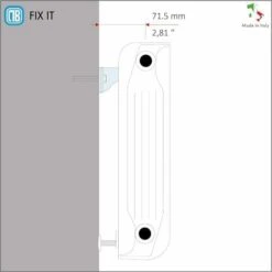 Paire De Supports Muraux Pour Radiateurs En Aluminium - Couverture ABS Blanc Et Isolateurs En Plastique - Capacité Maximale 50 Kg Par Fixation - 2 Pièces. 7 Paire De Supports Muraux Pour Radiateurs En Aluminium - Couverture ABS Blanc Et Isolateurs En Plastique - Capacité Maximale 50 Kg Par Fixation - 2 Pièces. -Atlantic Magasin 42700162 4