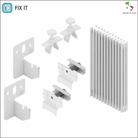 Paire De Supports Pour Une Installation Rapide Au Mur, Avec Pinces Et Espaciers Pour Radiateur à Colonne Tubulaire - Couleur Blanche - Réglage De La Distance Murale (30 - 40 Mm) - 2 Pièces. 2 Paire De Supports Pour Une Installation Rapide Au Mur, Avec Pinces Et Espaciers Pour Radiateur à Colonne Tubulaire - Couleur Blanche - Réglage De La Distance Murale (30 - 40 Mm) - 2 Pièces. – Image 2