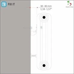 Paire De Supports Pour Une Installation Rapide Au Mur, Avec Pinces Et Espaciers Pour Radiateur à Colonne Tubulaire - Couleur Blanche - Réglage De La Distance Murale (30 - 40 Mm) - 2 Pièces. 6 Paire De Supports Pour Une Installation Rapide Au Mur, Avec Pinces Et Espaciers Pour Radiateur à Colonne Tubulaire - Couleur Blanche - Réglage De La Distance Murale (30 - 40 Mm) - 2 Pièces. -Atlantic Magasin 42700163 3