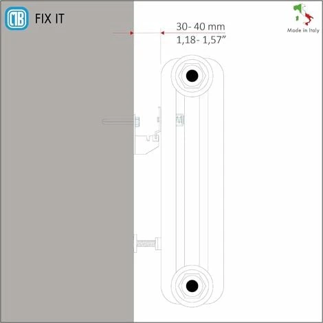 Paire De Supports Pour Une Installation Rapide Au Mur, Avec Pinces Et Espaciers Pour Radiateur à Colonne Tubulaire - Couleur Blanche - Réglage De La Distance Murale (30 - 40 Mm) - 2 Pièces. 3 Paire De Supports Pour Une Installation Rapide Au Mur, Avec Pinces Et Espaciers Pour Radiateur à Colonne Tubulaire - Couleur Blanche - Réglage De La Distance Murale (30 - 40 Mm) - 2 Pièces. – Image 3