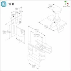 Paire De Supports Pour Une Installation Rapide Au Mur, Avec Pinces Et Espaciers Pour Radiateur à Colonne Tubulaire - Couleur Blanche - Réglage De La Distance Murale (30 - 40 Mm) - 2 Pièces. 7 Paire De Supports Pour Une Installation Rapide Au Mur, Avec Pinces Et Espaciers Pour Radiateur à Colonne Tubulaire - Couleur Blanche - Réglage De La Distance Murale (30 - 40 Mm) - 2 Pièces. -Atlantic Magasin 42700163 4