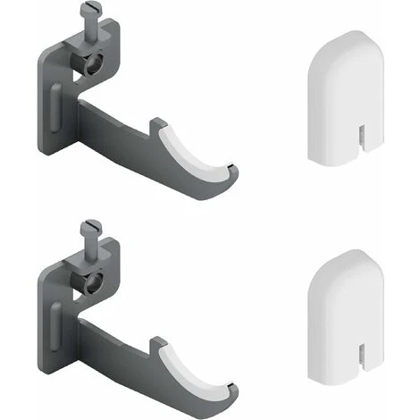 Paire De Supports Muraux Pour Radiateurs En Aluminium Avec Réglage Vertical - Couverture ABS Blanc Et Isolateurs En Plastique - Capacité Maximale 50 Kg Par Fixation - 2 Pièces. 1 Paire De Supports Muraux Pour Radiateurs En Aluminium Avec Réglage Vertical - Couverture ABS Blanc Et Isolateurs En Plastique - Capacité Maximale 50 Kg Par Fixation - 2 Pièces.