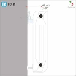 Paire De Supports Muraux Pour Radiateurs En Aluminium Avec Réglage Vertical - Couverture ABS Blanc Et Isolateurs En Plastique - Capacité Maximale 50 Kg Par Fixation - 2 Pièces. 6 Paire De Supports Muraux Pour Radiateurs En Aluminium Avec Réglage Vertical - Couverture ABS Blanc Et Isolateurs En Plastique - Capacité Maximale 50 Kg Par Fixation - 2 Pièces. -Atlantic Magasin 42700211 3