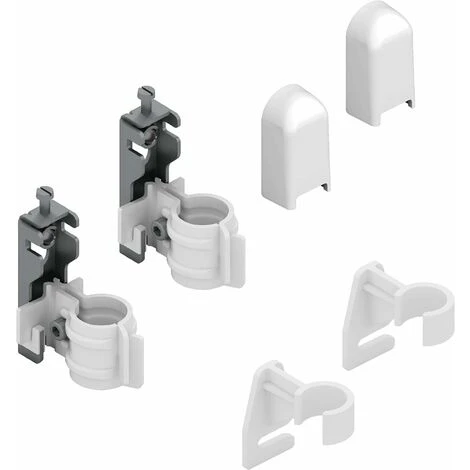 2 Supports Blanc Pour Installation Murale Avec Dispositif De Sécurité Anti-dégagement Et Espaciers Pour Radiateur à Colonne Tubulaire - Couverture ABS Blanc Et Isolateurs En Plastique - 2 Pièces 1 2 Supports Blanc Pour Installation Murale Avec Dispositif De Sécurité Anti-dégagement Et Espaciers Pour Radiateur à Colonne Tubulaire - Couverture ABS Blanc Et Isolateurs En Plastique - 2 Pièces